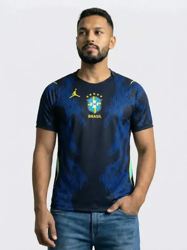 Camisa do Brasil azul Jordan — modelo